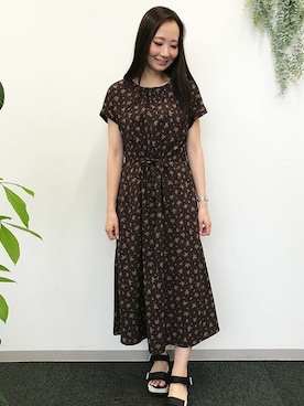 「Petit Honfleur（プチオンフルール）のアイテム」を使った、CROSSPLUSさん（レディース・167cm）の夏コーディネート