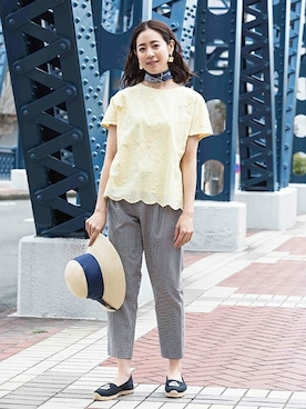 「DECOY SINCE 1981（デコイシンスイチキュウハチイチ）のアイテム」を使った、CROSSPLUSさん（レディース・162cm）の夏コーディネート