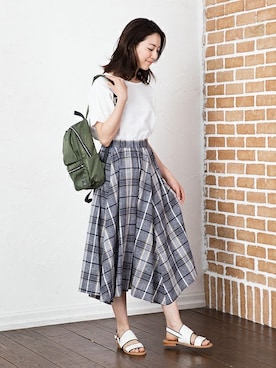 「DECOY SINCE 1981（デコイシンスイチキュウハチイチ）のアイテム」を使った、CROSSPLUSさん（レディース・162cm）の夏コーディネート