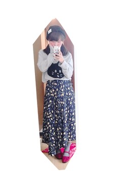 「VINTAGE（ヴィンテージ）のアイテム（バレエシューズ）」を使った、よしのさん（レディース・161cm）の秋コーディネート