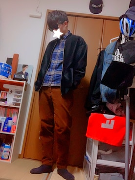 「COMME CA ISM（コムサイズム）のアイテム（ブルゾン）」を使った、しょーごんさん（メンズ・174cm）の秋コーディネート