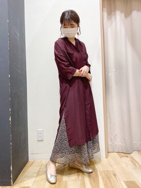 「blue」｜「アイテム（バレエシューズ）」を使った、あいりさん（レディース・162cm）の夏コーディネート