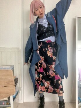 「PAMEO POSE（パメオポーズ）のアイテム（その他アウター）」を使った、ohanachannさん（レディース・160cm）の冬コーディネート