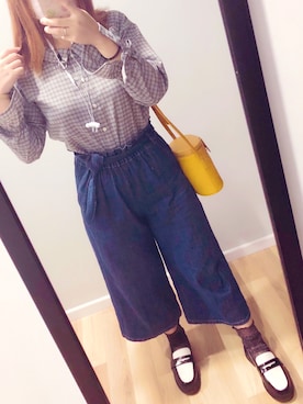 「gracegift（グレースギフト）のアイテム（バッグ）」を使った、箫雨_霁さん（レディース・155cm）の春コーディネート