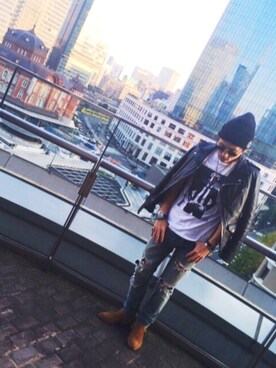 ライダースジャケットを使った 東京駅 の人気ファッションコーディネート Wear