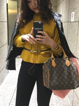 「EGOIST（エゴイスト）のアイテム（デニムパンツ）」を使った、Riさん（レディース・160cm）の秋コーディネート