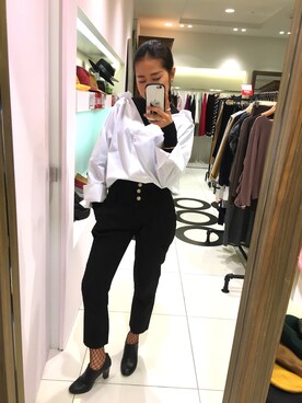 「店頭コーデ」｜Riさん（レディース・160cm）の冬コーディネート