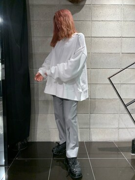 「WHITELAND（ホワイトランド）のアイテム（スウェット）」を使った、ゆうさん（レディース・157cm）の春コーディネート