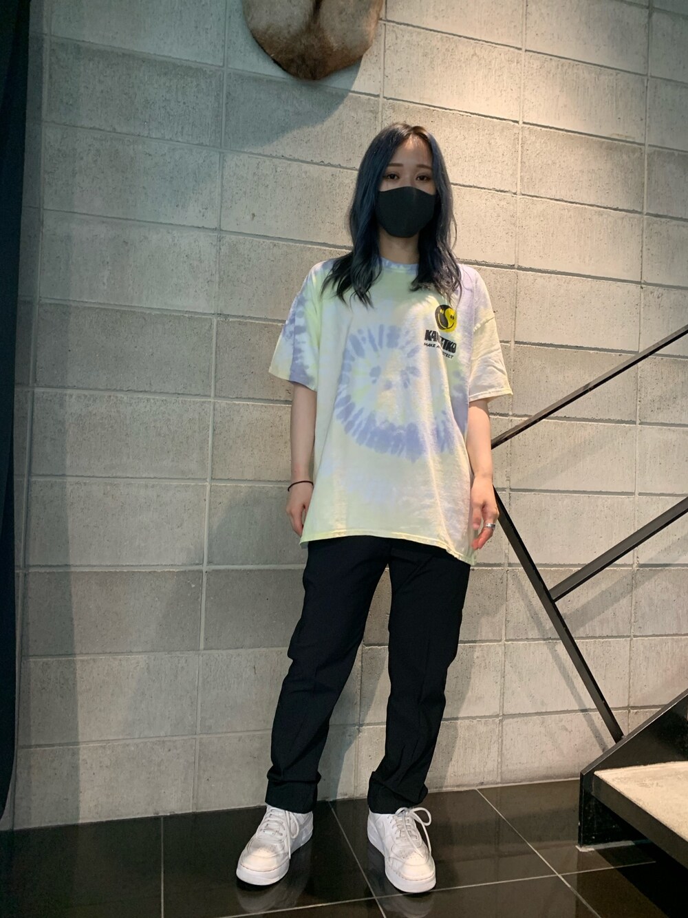 「LHP、ootd、LHP名古屋、お洒落さんとつながりたい、夏だ！Tシャツ着よう！」｜「soeのアイテム（スラックス、ブラック系）」を使った、ゆうさん（レディース・157cm）の夏コーディネートの1枚目の写真