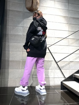 「KENZO」｜「アイテム（パーカー）」を使った、ゆうさん（レディース・157cm）の冬コーディネート
