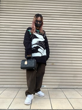 「L.H.P（エルエイチピー）のアイテム（ニット/セーター）」を使った、ゆうさん（レディース・157cm）の冬コーディネート