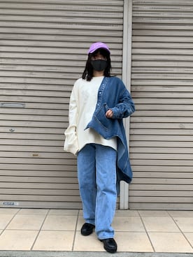 「DANKE SCHON（ダンケシェーン）のアイテム（スウェット）」を使った、ゆうさん（レディース・157cm）の春コーディネート