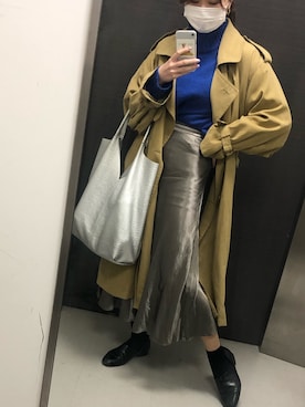 「アイテム（トレンチコート）」を使った、☀️さん（レディース・166cm）の秋コーディネート
