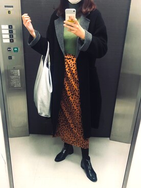 「ダルメシアン柄」｜「アイテム（その他アウター）」を使った、☀️さん（レディース・166cm）の春コーディネート