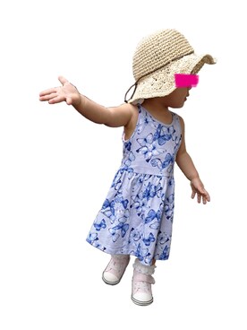 「H&M（エイチ・アンド・エム）のアイテム（ワンピース/ドレス）」を使った、みぃさん（キッズ・80cm）の夏コーディネート
