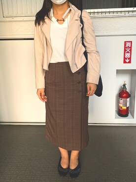 「MISCH MASCH（ミッシュマッシュ）のアイテム（ジャケット/アウター）」を使った、ゆうさん（レディース・155cm）の秋コーディネート