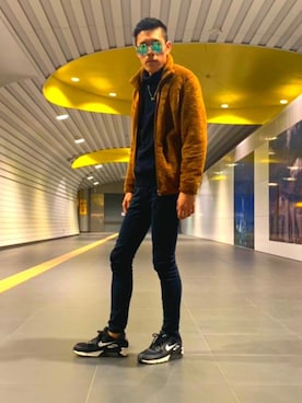 「アイテム（ブルゾン）」を使った、ATUSHIさん（メンズ・174cm・10代）の冬コーディネート