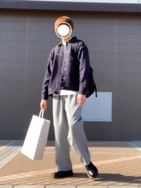 「NANO universe（ナノユニバース）のアイテム（スウェット）」を使った、だーーーさん（メンズ・175cm）の冬コーディネート