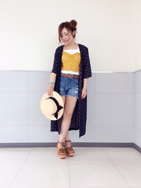 「summer」｜*mi*さん（レディース・153cm）の夏コーディネート