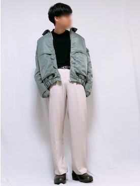 「kutir」｜「アイテム（ブルゾン）」を使った、なおき。さん（メンズ・180cm）の秋コーディネート