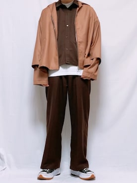 「kutir」｜「アイテム（ブルゾン）」を使った、なおき。さん（メンズ・180cm）の冬コーディネート