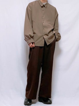 「袖ボリューム」｜なおき。さん（メンズ・180cm）の冬コーディネート