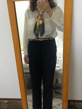 「OZOC（オゾック）のアイテム（シャツ/ブラウス）」を使った、ゆさん（レディース・166cm）の春コーディネート