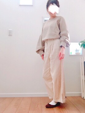 「Sheson（シーズン）のアイテム（スウェット）」を使った、chii*さん（レディース・153cm）の冬コーディネート