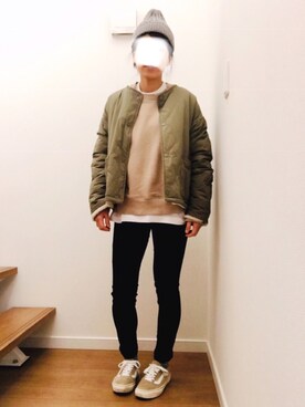 「Sheson（シーズン）のアイテム（スウェット）」を使った、chii*さん（レディース・153cm）の冬コーディネート