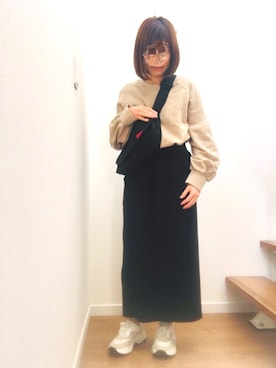 「Sheson（シーズン）のアイテム（スウェット）」を使った、chii*さん（レディース・153cm）の春コーディネート