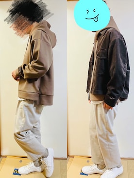 「アイテム（ブルゾン）」を使った、kbfうっちーさん（メンズ・165cm・30代）の冬コーディネート