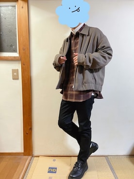 「アイテム（ブルゾン）」を使った、kbfうっちーさん（メンズ・165cm・30代）の冬コーディネート