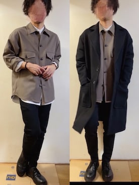 「アイテム（チェスターコート）」を使った、kbfうっちーさん（メンズ・165cm・30代）の冬コーディネート