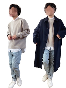 「WYM LIDNM（ウィム バイ リドム）のMILANO RIB HEAVY WEIGHT PO KNIT（ニット/セーター）」を使った、kbfうっちーさん（メンズ・165cm）の冬コーディネート