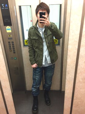 「YEVS（イーブス）のアイテム（トップス）」を使った、NEOghostsssさん（メンズ・178cm）の冬コーディネート