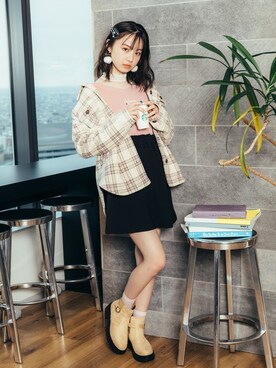 「repipi armario（レピピ アルマリオ）のアイテム」を使った、repipi_armarioさん（レディース・163cm）の冬コーディネート