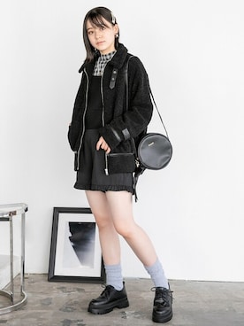 「ルーズソックス」｜「アイテム（その他アウター）」を使った、repipi_armarioさん（レディース・163cm）の秋コーディネート