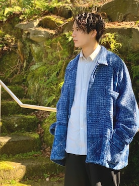 「m.a+（エムエークロス）のアイテム」を使った、快晴さん（メンズ・168cm）の冬コーディネート