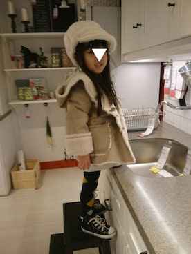 「CIAOPANIC TYPY（チャオパニックティピー）のアイテム（その他）」を使った、MIKさん（キッズ・100cm）の冬コーディネート