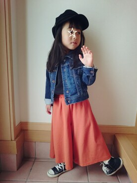 「CIAOPANIC TYPY（チャオパニックティピー）のアイテム（その他）」を使った、MIKさん（キッズ・100cm）の春コーディネート