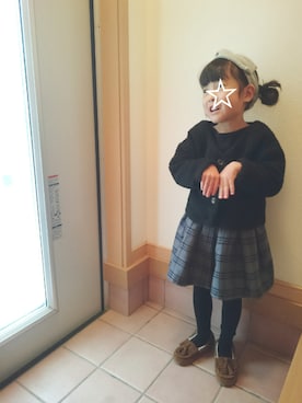 「wearhalloween2017」｜「アイテム（モカシン/デッキシューズ）」を使った、MIKさん（キッズ・100cm）の秋コーディネート