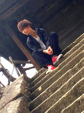 「PORTER（ポーター）のアイテム（アクセサリー）」を使った、Shotaさん（メンズ・177cm）の秋コーディネート