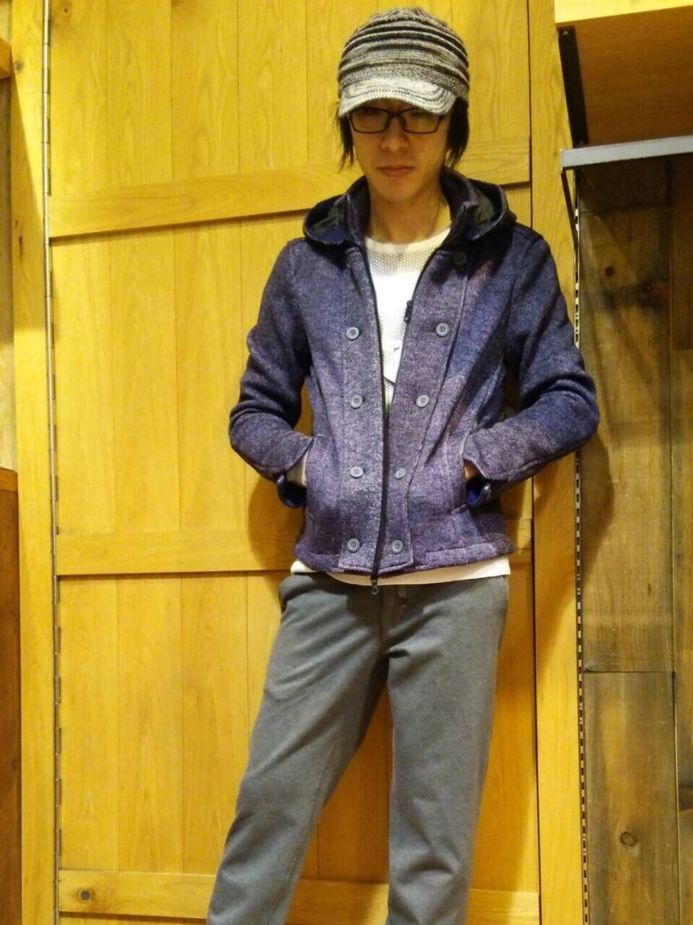 「HIDEAWAYS NICOLEのアイテム（ジャケット/アウター、ブルー系）」を使った、h.matumotoさん（メンズ・172cm）の冬コーディネートの1枚目の写真