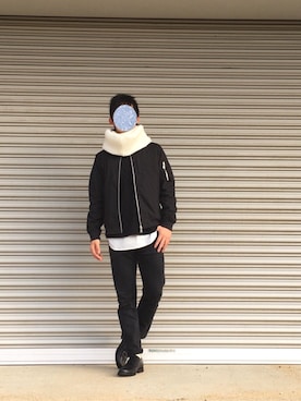 「新年一発目」｜「アイテム（MA-1）」を使った、KYOHEIさん（メンズ・168cm）の冬コーディネート