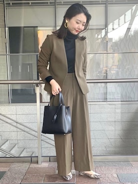「WORK TRIP OUTFITS GREEN LABEL RELAXING（ワークトリップアウトフィッツグリーンレーベル リラクシング）のアイテム」を使った、ando_yさん（レディース・157cm）の秋コーディネート