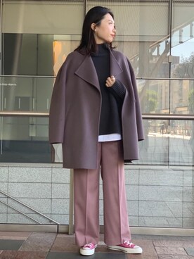 「green label relaxing（グリーンレーベルリラクシング）のアイテム（その他アウター）」を使った、ando_yさん（レディース・157cm）の冬コーディネート