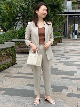 「green label relaxing（グリーンレーベルリラクシング）のアイテム（その他アウター）」を使った、ando_yさん（レディース・157cm）の春コーディネート