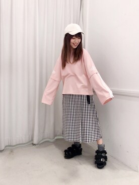 「高橋愛」｜「アイテム（キャップ）」を使った、Kumasakaさん（レディース・150cm）の秋コーディネート