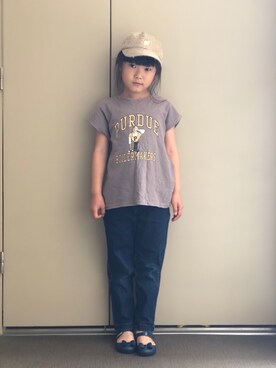 「アイテム（キャップ）」を使った、ぼんさん（キッズ・120cm）の春コーディネート