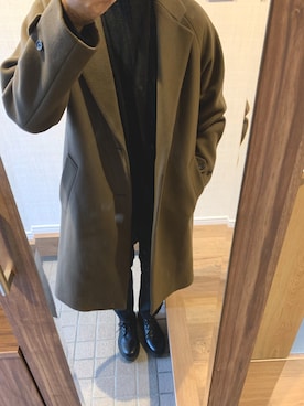 「アイテム（チェスターコート）」を使った、narryさん（メンズ・173cm・30代）の冬コーディネート